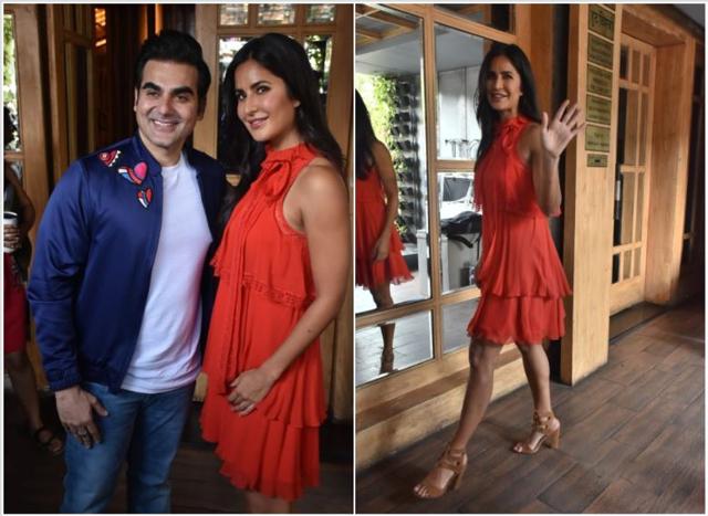 Katrina Kaif and Arbaaz Khan shoot for his show Pinch. (Varinder Chawla)