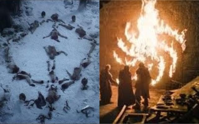 The symbols left by White Walkers after their attack on Winterfell. The symbols left by White Walkers after their attack on Winterfell.