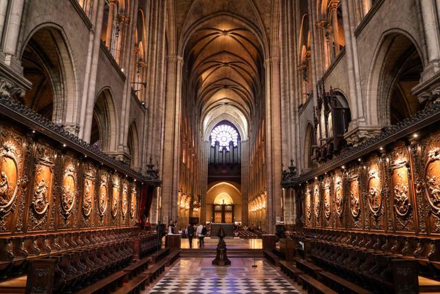 This file photo taken on June 26, 2018 shows the transcept of Notre Dame de Paris Cathedral. (AFP) This file photo taken on June 26, 2018 shows the transcept of Notre Dame de Paris Cathedral. (AFP)