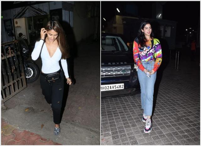 Disha Patani and Khushi Kapoor spotted in Mumbai. (Varinder Chawla)