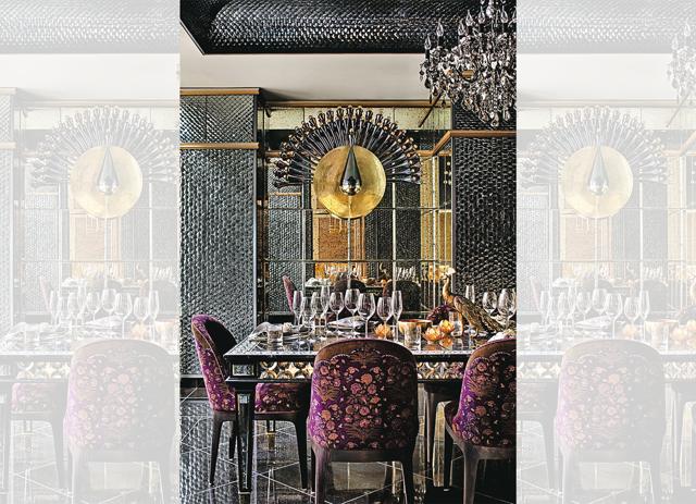 Punjab Grill in DC has been designed with artisanal handmade decorative windows and walls Punjab Grill in DC has been designed with artisanal handmade decorative windows and walls