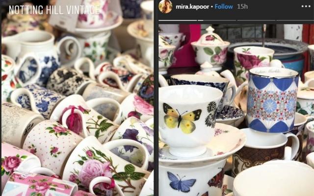 Mira Rajput goes crockery shopping in London. (Instagram) Mira Rajput goes crockery shopping in London. (Instagram)