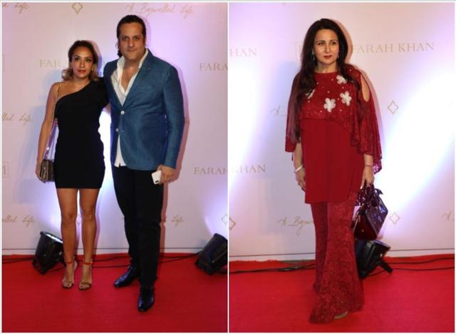 Fardeen Khan and Poonam Dhillon at Farah Khan Ali’s book launch. (Varinder Chawla)
