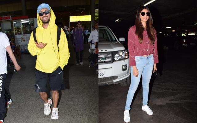Diljit Dosanjh and Daisy Shah at the airport. (Varinder Chawla) Diljit Dosanjh and Daisy Shah at the airport. (Varinder Chawla)