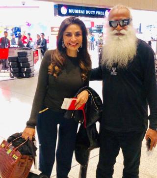 Queenie Singh (left) with Jaggi Vasudev Queenie Singh (left) with Jaggi Vasudev