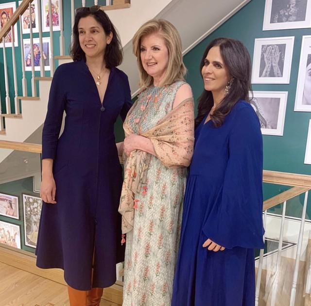 (Left to right) Radhika Jones, Arianna Huffington and Anita Dongre. (Left to right) Radhika Jones, Arianna Huffington and Anita Dongre.