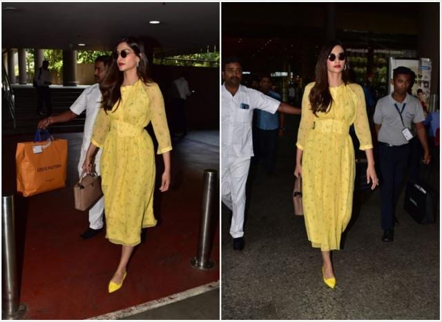 Sonam Kapoor seen at airport. (Varinder Chawla)