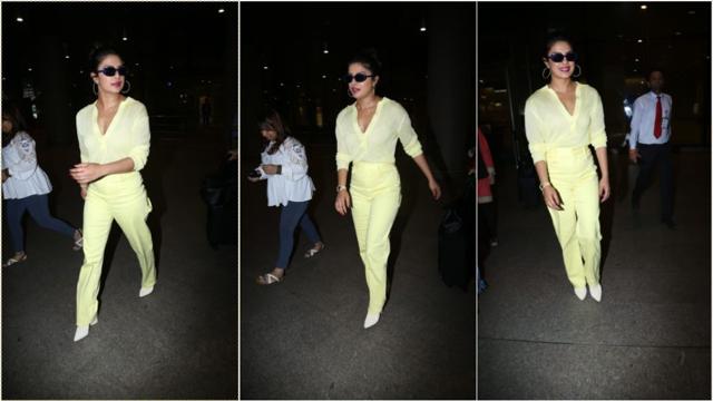 Priyanka Chopra at the Mumbai airport. (Varinder Chawla)