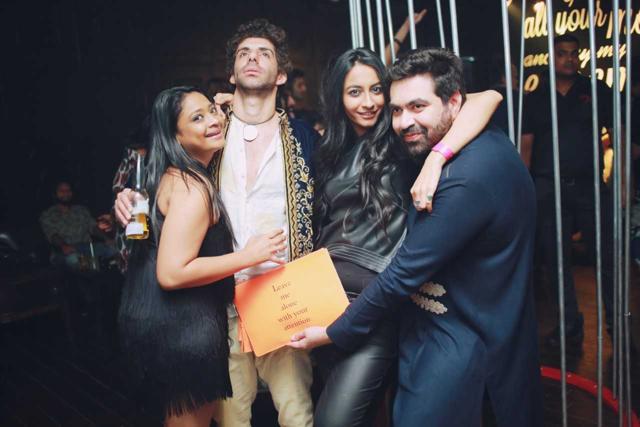 Keshav Suri (extreme right), Jim Sarbh (second from left) with friends. Keshav Suri (extreme right), Jim Sarbh (second from left) with friends.