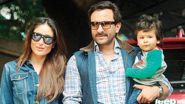 Kareena Kapoor with Saif Ali Khan and Taimur. Kareena Kapoor with Saif Ali Khan and Taimur.