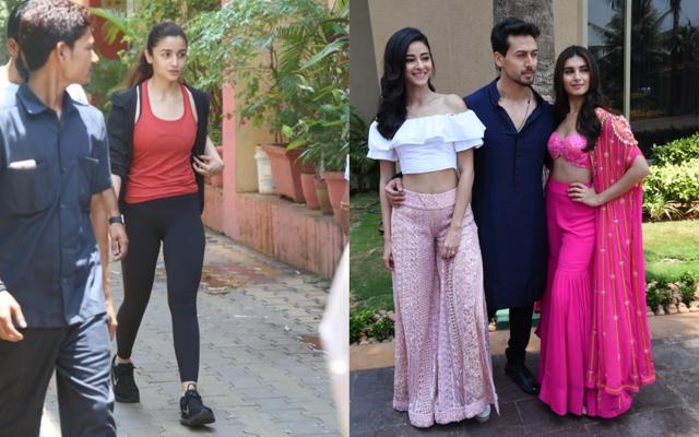 Alia Bhatt at a yoga class and Student of the Year 2 cast at launch of SOTY 2 song Mumbai Dilli Di Kudiyaan. (Varinder Chawla)