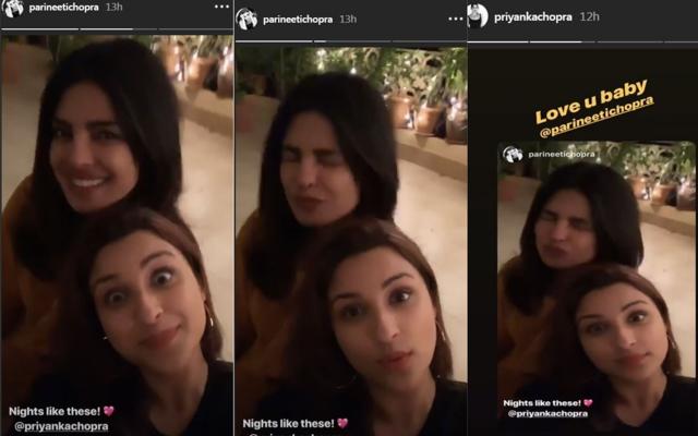 Priyanka Chopra with Parineeti Chopra in Mumbai. Priyanka Chopra with Parineeti Chopra in Mumbai.