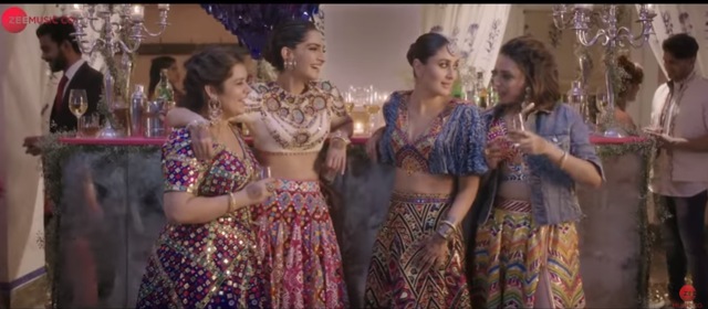 Swara Bhaskar in the song Bhangra Ta Sajda, wearing a high slit lehenga. (Zee Music Company/Youtube)