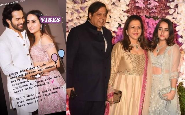 Natasha’s birthday wish for Varun Dhawan (left), Natasha with Varun’s parents at Akash Ambani’s wedding bash. Natasha’s birthday wish for Varun Dhawan (left), Natasha with Varun’s parents at Akash Ambani’s wedding bash.
