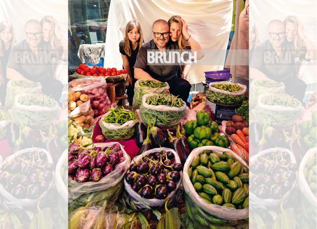 Heston Blumenthal with his wife and daughter in the Vile Parle vegetable market (Rohit Chawla) Heston Blumenthal with his wife and daughter in the Vile Parle vegetable market (Rohit Chawla)