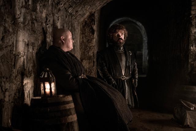 Varys and Tyrion in the crypts. Game of Thrones, HBO and related service marks are the property of Home Box office, Inc. All rights reserved. Varys and Tyrion in the crypts. Game of Thrones, HBO and related service marks are the property of Home Box office, Inc. All rights reserved.