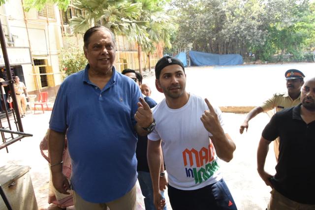 Varun Dhawan with father David Dhawan. Varun Dhawan with father David Dhawan.