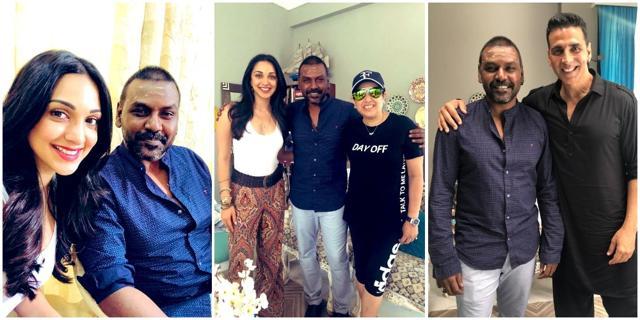 Raghava Lawrencce shared pictures on Sunday with Kiara Advani, Akshay Kumar and producer Shabinaa Khan. Raghava Lawrencce shared pictures on Sunday with Kiara Advani, Akshay Kumar and producer Shabinaa Khan.