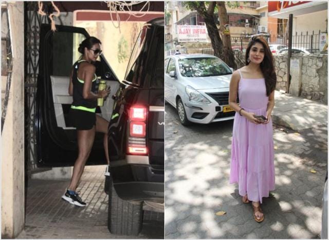 Malaika Arora at gym, Kritika Kamra spotted in Mumbai. (Varinder Chawla)