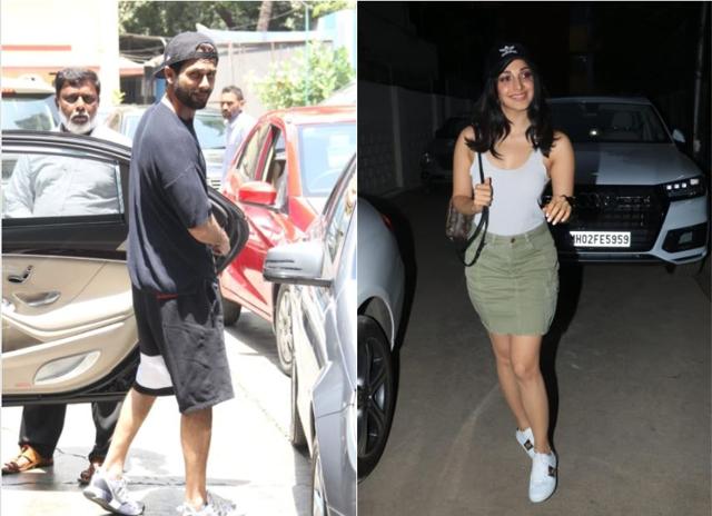 Shahid Kapoor and Kiara Advani seen in Mumbai. (Varinder Chawla)