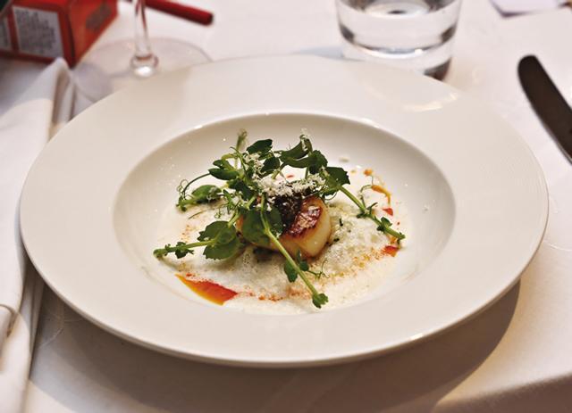 Scallops prepared by chef Blumenthal on his visit to India Scallops prepared by chef Blumenthal on his visit to India