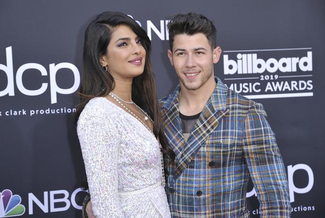 Priyanka Chopra, left, and Nick Jonas arrives at the Billboard Music Awards on Wednesday. (Richard Shotwell/Invision/AP) Priyanka Chopra, left, and Nick Jonas arrives at the Billboard Music Awards on Wednesday. (Richard Shotwell/Invision/AP)