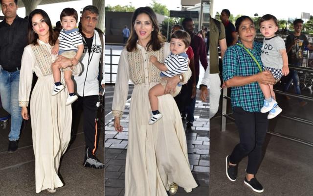 Sunny Leone with her twin sons Noah and Asher. (Varinder Chawla) Sunny Leone with her twin sons Noah and Asher. (Varinder Chawla)