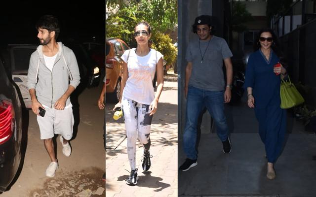 Shahid Kapoor in Versova, Malaika Arora at her yoga centre and Preity Zinta at Mukesh Chhabra’s office. (Varinder Chawla) Shahid Kapoor in Versova, Malaika Arora at her yoga centre and Preity Zinta at Mukesh Chhabra’s office. (Varinder Chawla)