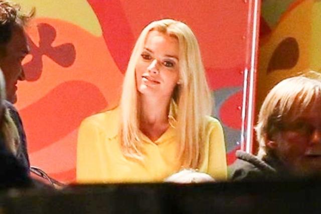 Margot Robbie filming for Once Upon a Time in Hollywood. Margot Robbie filming for Once Upon a Time in Hollywood.