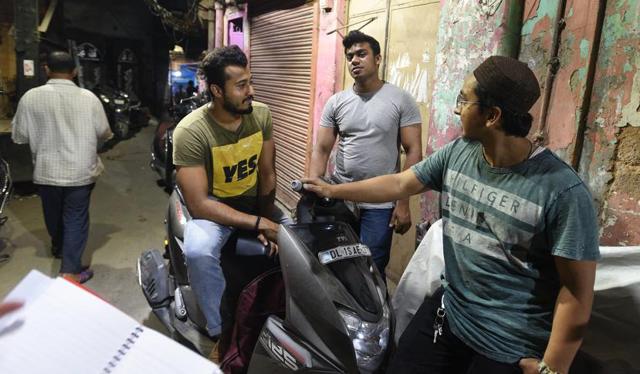 Fardeen Khan, 22, (left), a graduate, who feels that it is difficult to get a job if you live in the walled city, with his friend Zubair Khan (centre), who works as a wedding photographer. (Raj K Raj/HT PHOTO) Fardeen Khan, 22, (left), a graduate, who feels that it is difficult to get a job if you live in the walled city, with his friend Zubair Khan (centre), who works as a wedding photographer. (Raj K Raj/HT PHOTO)