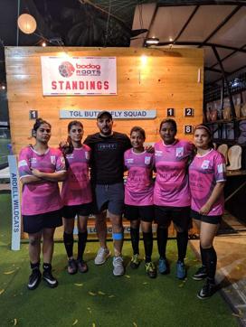 Roots owner Santino Morea with one of the teams. (HT Photo)