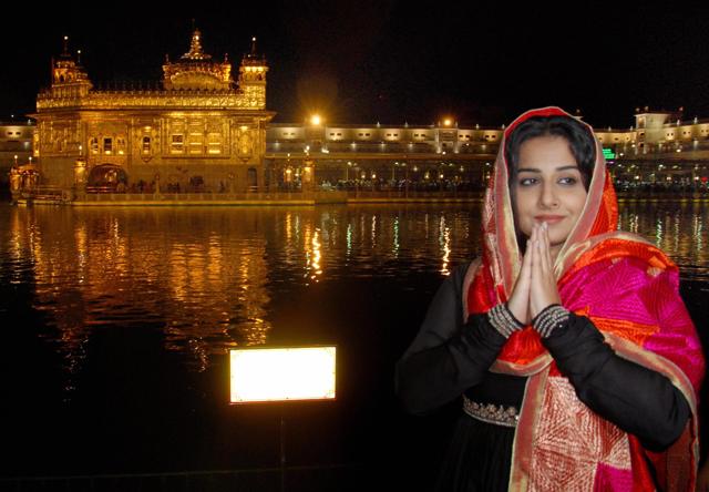 Vidya Balan offers prayers at Harmandir Sahib (Golden Temple), in Amrirsar. (PTI) Vidya Balan offers prayers at Harmandir Sahib (Golden Temple), in Amrirsar. (PTI)