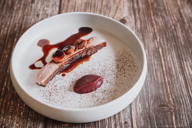 The aged duck is dry aged for five days The aged duck is dry aged for five days
