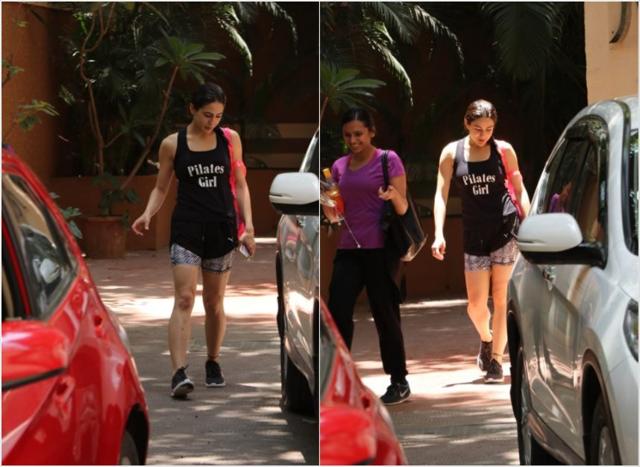 Sara Ali Khan at the gym. (Varinder Chawla)