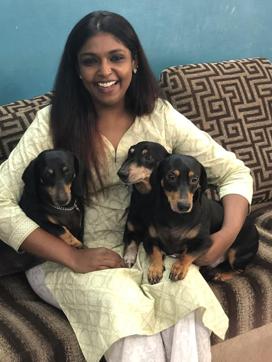 Sheetha Chacko, media professional and her three babies: Bingo, Rexi and Tyrion (HT PHOTO)