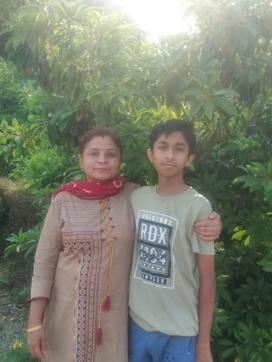 Rita with her son Namit Rita with her son Namit