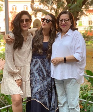 Karisma often shares photos with Kareena Kapoor and Babita.