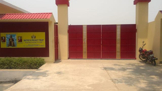 Maitreya ProjectTrust has set up an office on the land acquired for the project in Kushinagar. (HT Photo ) Maitreya ProjectTrust has set up an office on the land acquired for the project in Kushinagar. (HT Photo )