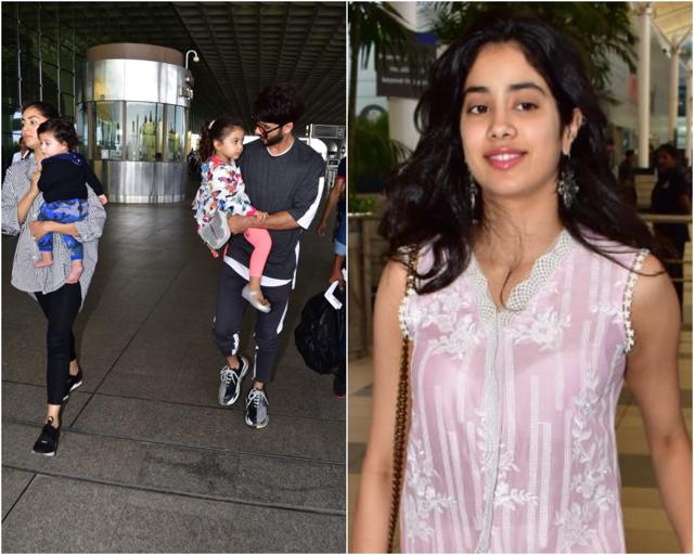 Shahid Kapoor with wife Mira and children, and Janhvi Kapoor. (Varinder Chawla) Shahid Kapoor with wife Mira and children, and Janhvi Kapoor. (Varinder Chawla)