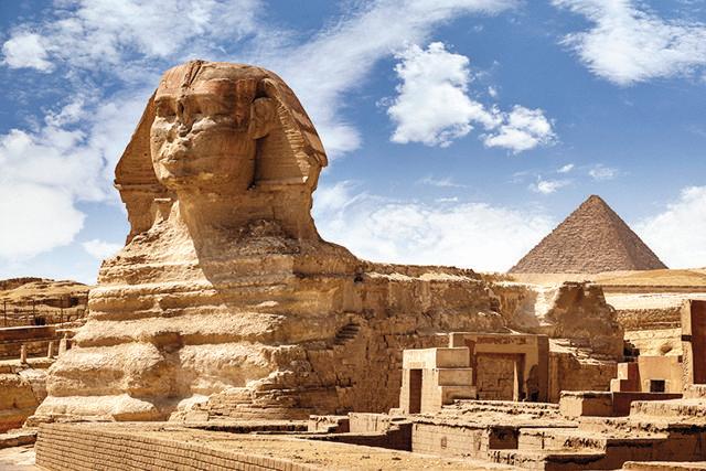 The Giza complex, which also has the noseless sphinx