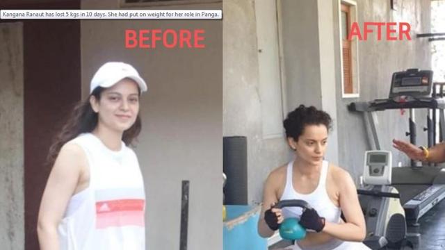 Kangana Ranaut has lost 5 kgs in 10 days. She had put on weight for her role in Panga.