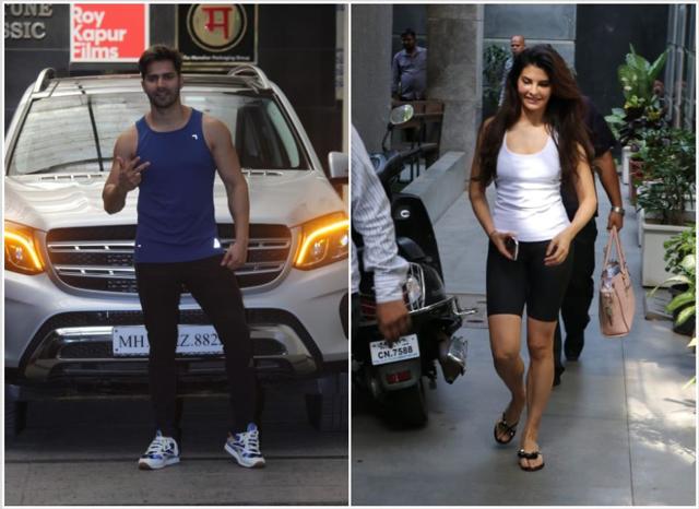 Varun Dhawan, Jacqueline Fernandez after work out. (Varinder Chawla)