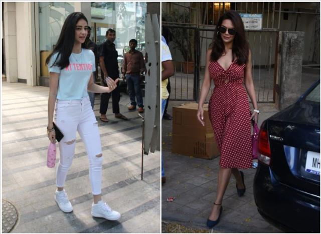 Ananya Panday and Esha Gupta were clicked in stylish outfits. (Varinder Chawla)