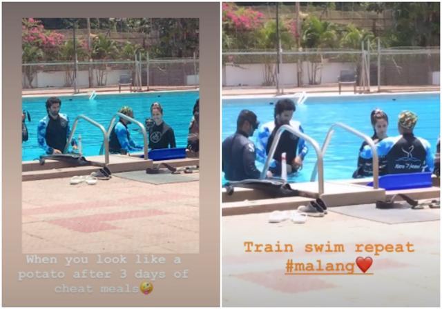 Disha Patani shared pictures from her Malang prep. Disha Patani shared pictures from her Malang prep.