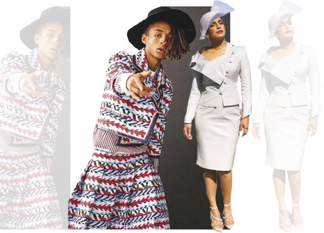 (From left) Jaden Smith and Priyanka Chopra sport skirts (From left) Jaden Smith and Priyanka Chopra sport skirts
