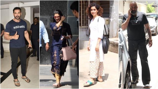 John Abraham at Karan Johar’s house, Jacqueline Fernandez, Sanya Malhotra and Sanjay Dutt spotted in Mumbai. (Varinder Chawla) John Abraham at Karan Johar’s house, Jacqueline Fernandez, Sanya Malhotra and Sanjay Dutt spotted in Mumbai. (Varinder Chawla)