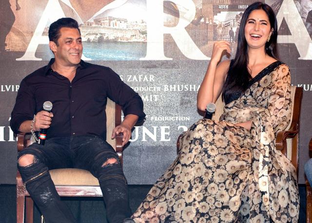 Salman Khan and Katrina Kaif during the song launch of their upcoming film Bharat in Mumbai. (PTI) Salman Khan and Katrina Kaif during the song launch of their upcoming film Bharat in Mumbai. (PTI)