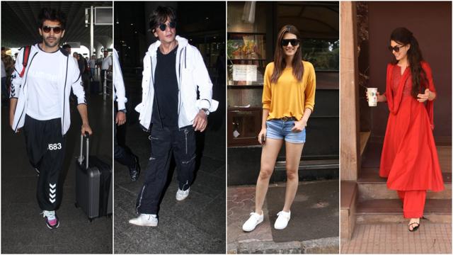 Kartik Aaryan, Shah Rukh Khan, Kriti Sanon and Jacqueline Fernandez. (Varinder Chawla) Kartik Aaryan, Shah Rukh Khan, Kriti Sanon and Jacqueline Fernandez. (Varinder Chawla)