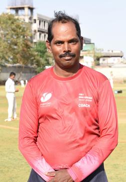 Mohan Jadhav coach at Varroc Vengsarkar Cricket Academy. (HT/PHOTO)