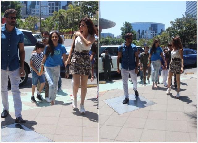 Hrithik Roshan with his family and friends. (Varinder Chawla)
